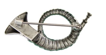 Preview: Anstecker Jagdhorn zum Anstecken an Hut, Weste, Trachtenkleidung, Socken